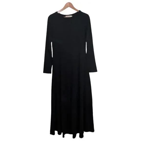 Christy Dawn Bowie Maxi Dress Noir Black Long Sleeve Women Large - Picture 3 of 8